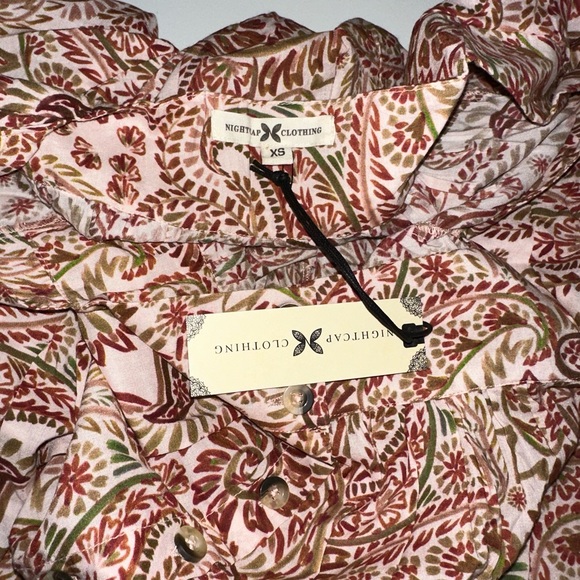 BUNDLE Jen's Pirate Booty x Free People Nightcap white paisley boho tops XS - Picture 11 of 11